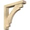 Ekena Millwork Merced Block Rough Sawn Bracket w/ Offset Brace, Douglas Fir, 4"W x 20"D x 20"H BKT0402X20X20MRC05RDF - alternate 1